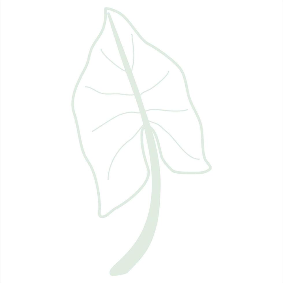 Line art leaf vector