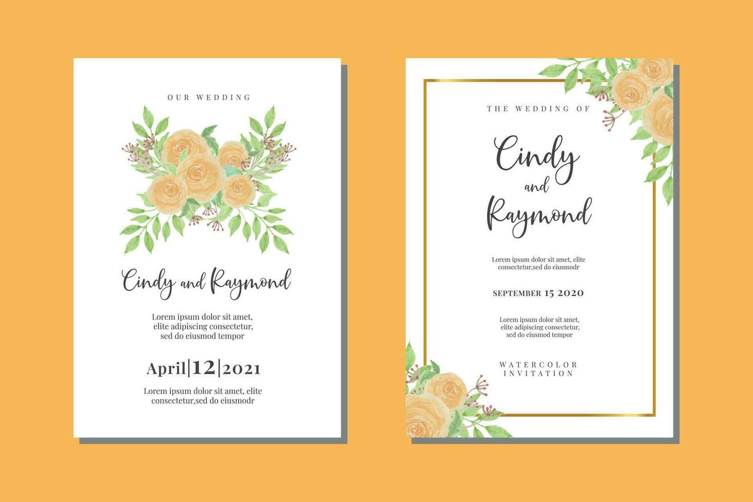Wedding Invitation Rose Flower vector