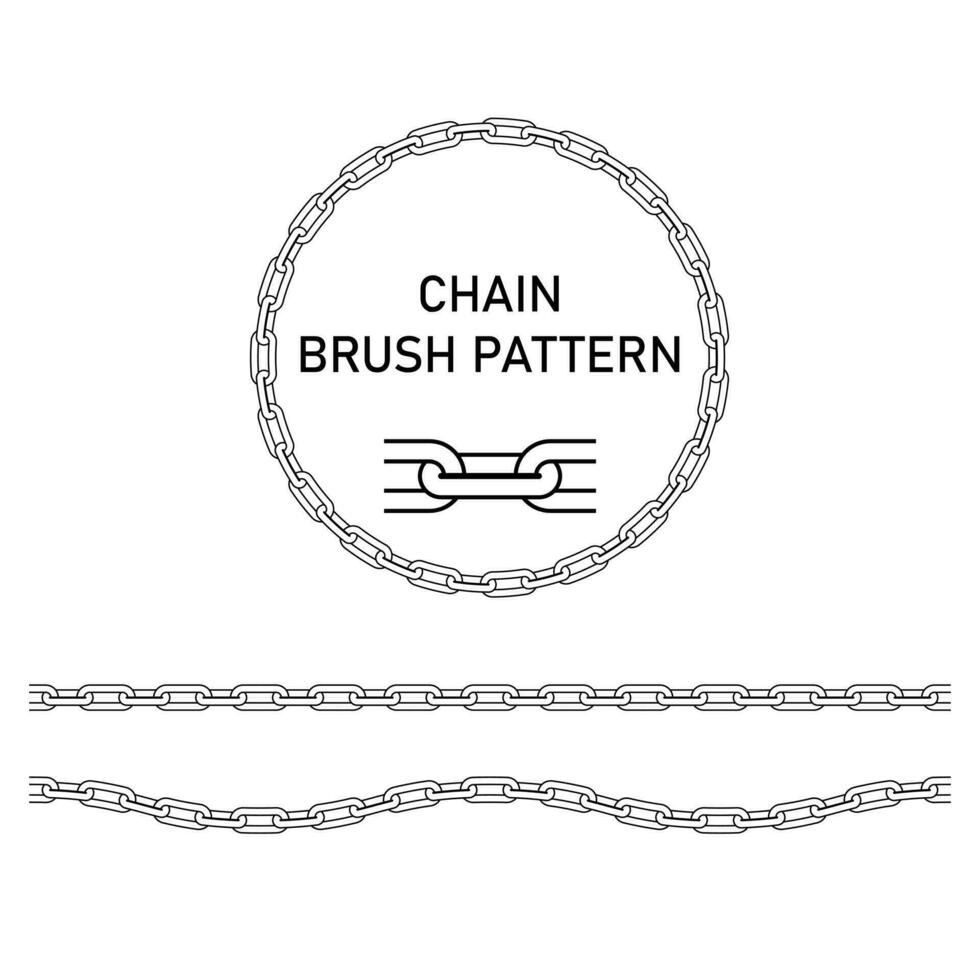 chain link pattern vector brush