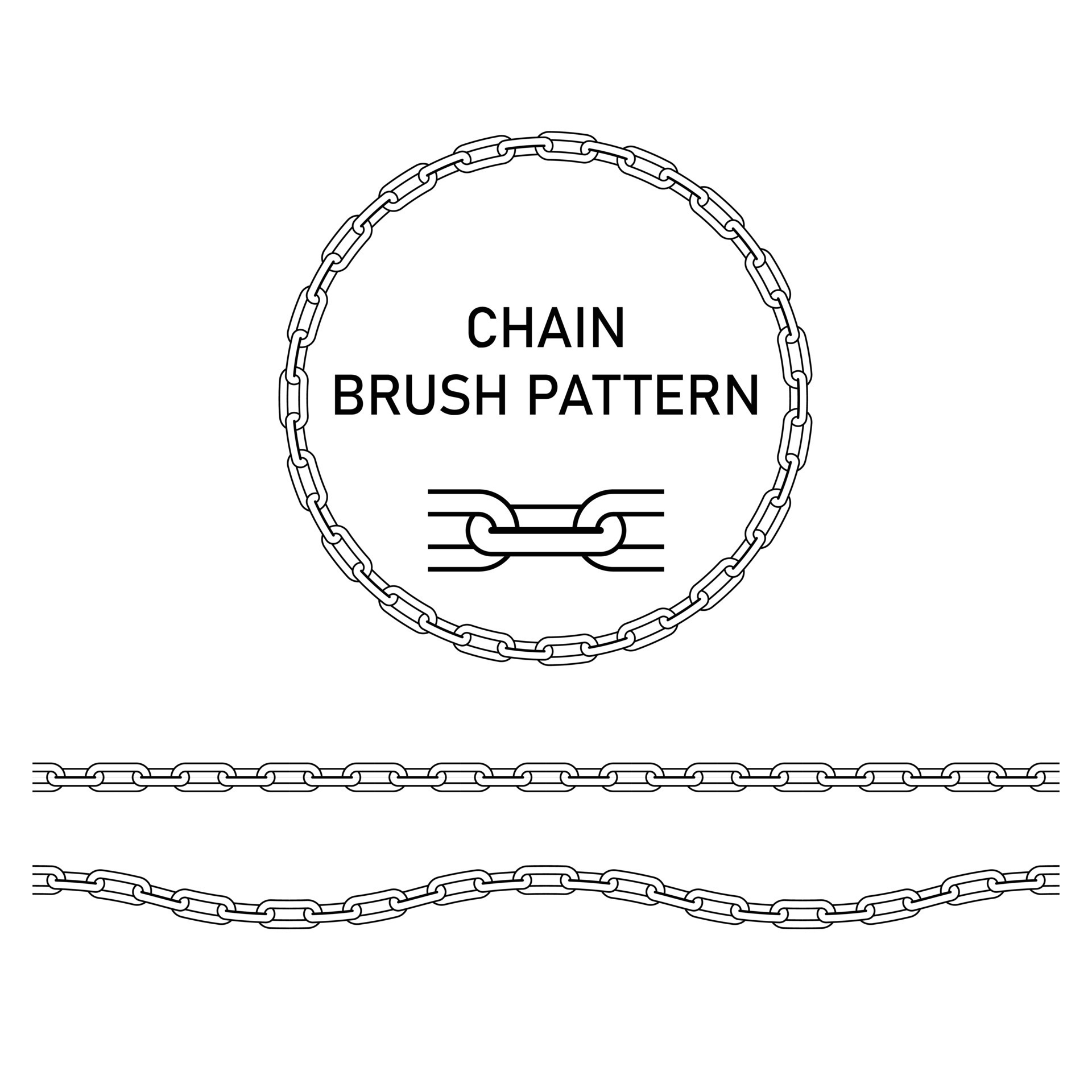 chain link pattern vector brush 23166903 Vector Art at Vecteezy