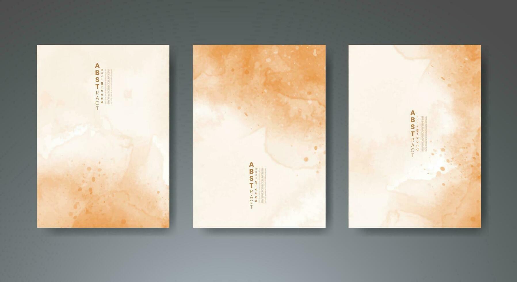 Set of creative hand painted abstract watercolor background. Design for your cover, date, postcard, banner, logo. vector