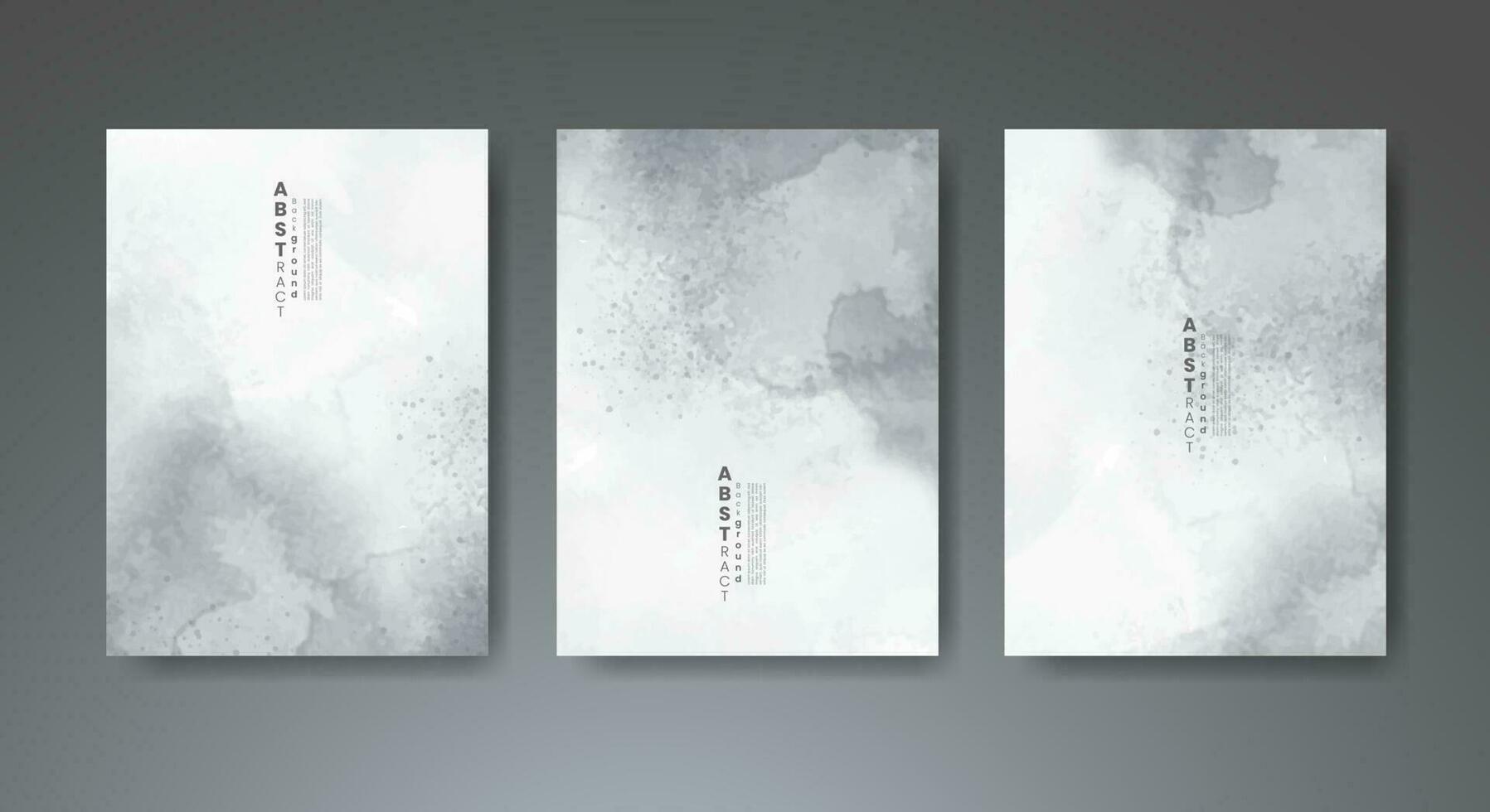 Set of creative hand painted abstract watercolor background. Design for your cover, date, postcard, banner, logo. vector