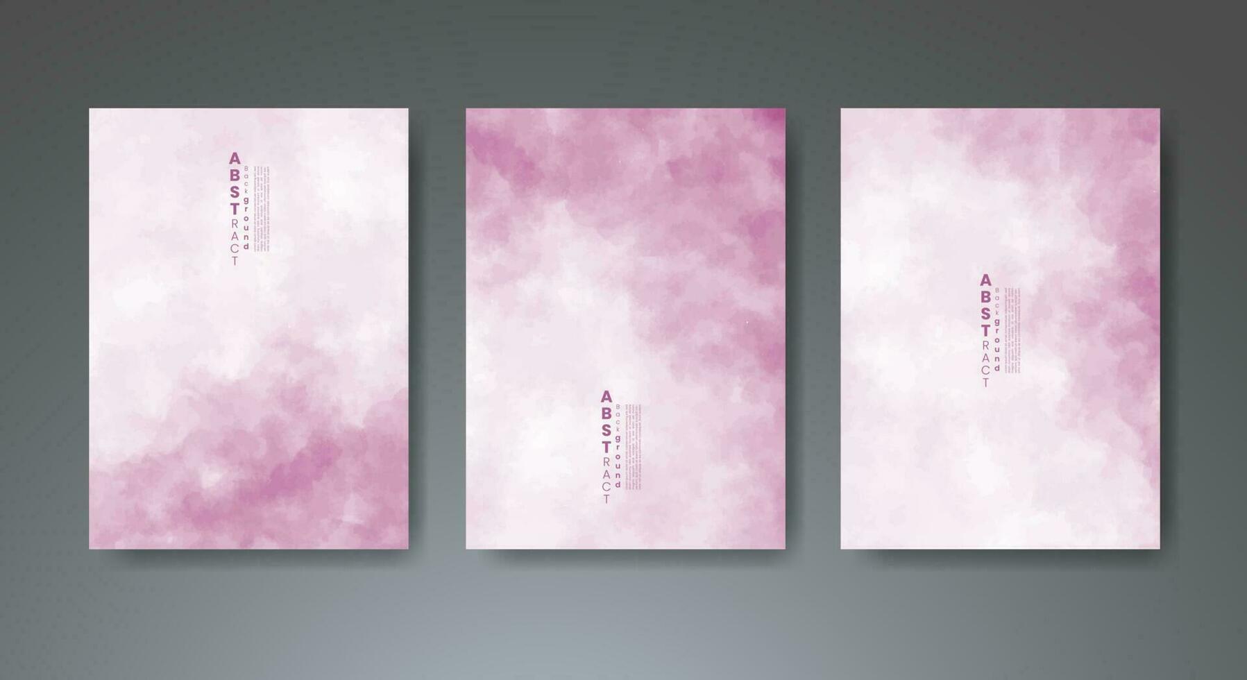 Set of creative hand painted abstract watercolor background. Design for your cover, date, postcard, banner, logo. vector