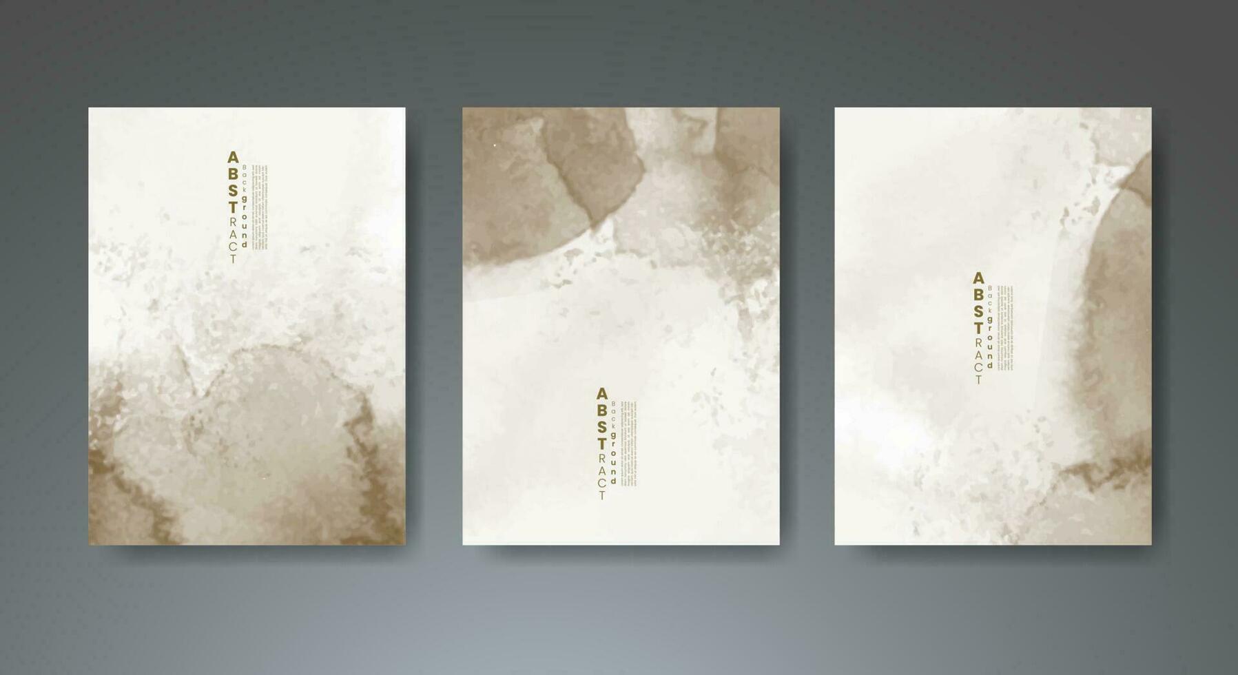 Set of creative hand painted abstract watercolor background. Design for your cover, date, postcard, banner, logo. vector