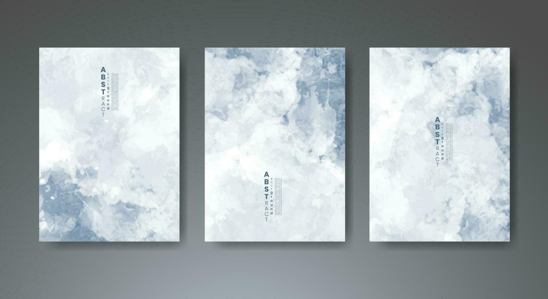 Set of creative hand painted abstract watercolor background. Design for your cover, date, postcard, banner, logo. vector