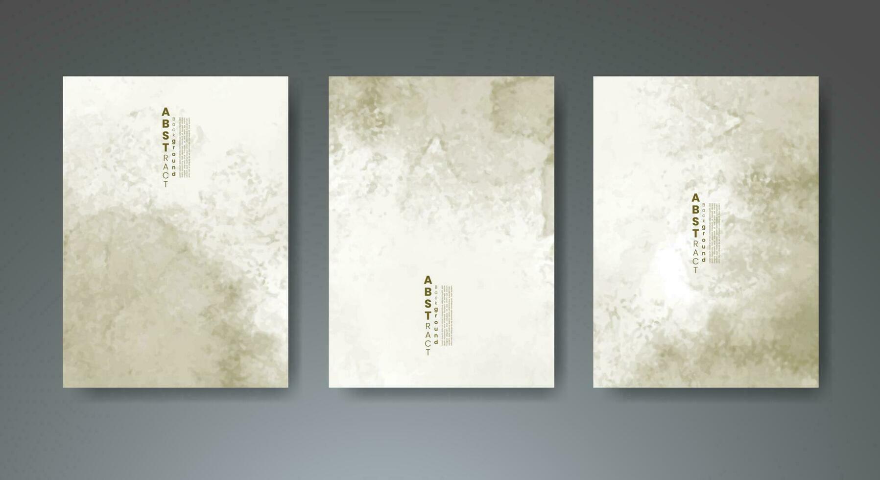 Set of creative hand painted abstract watercolor background. Design for your cover, date, postcard, banner, logo. vector
