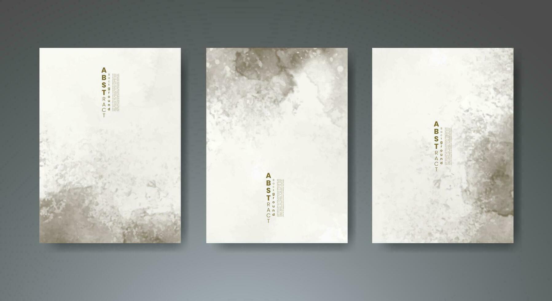 Set of creative hand painted abstract watercolor background. Design for your cover, date, postcard, banner, logo. vector