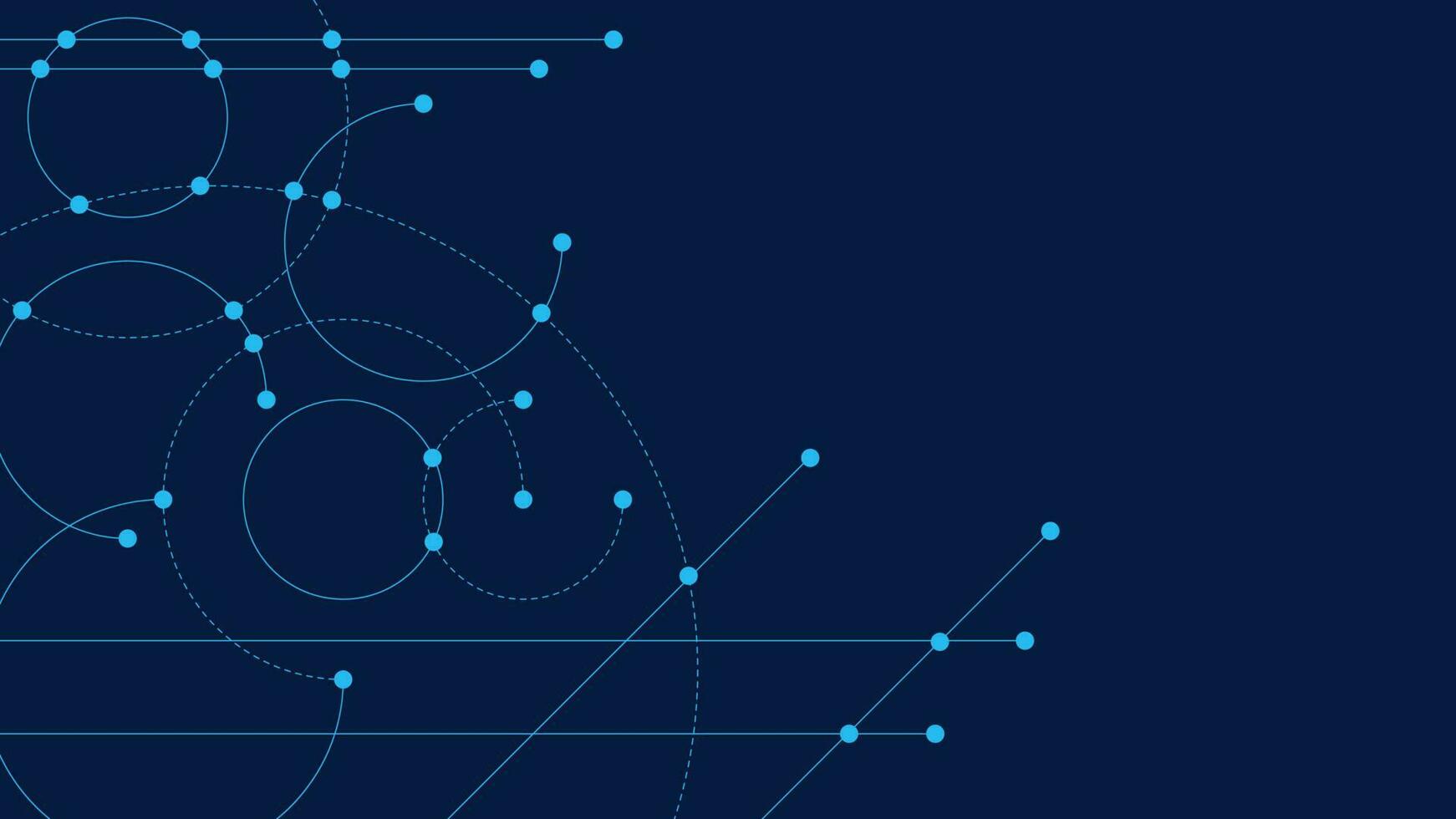 Connected dots and lines for big data visualization, global communication and networking concept background. Vector illustration.