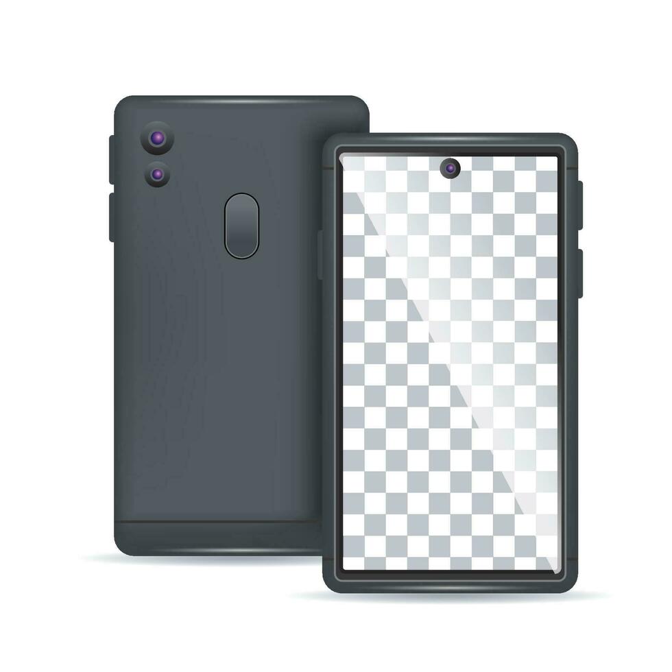 Mobile Phone Generic Black Grey vector