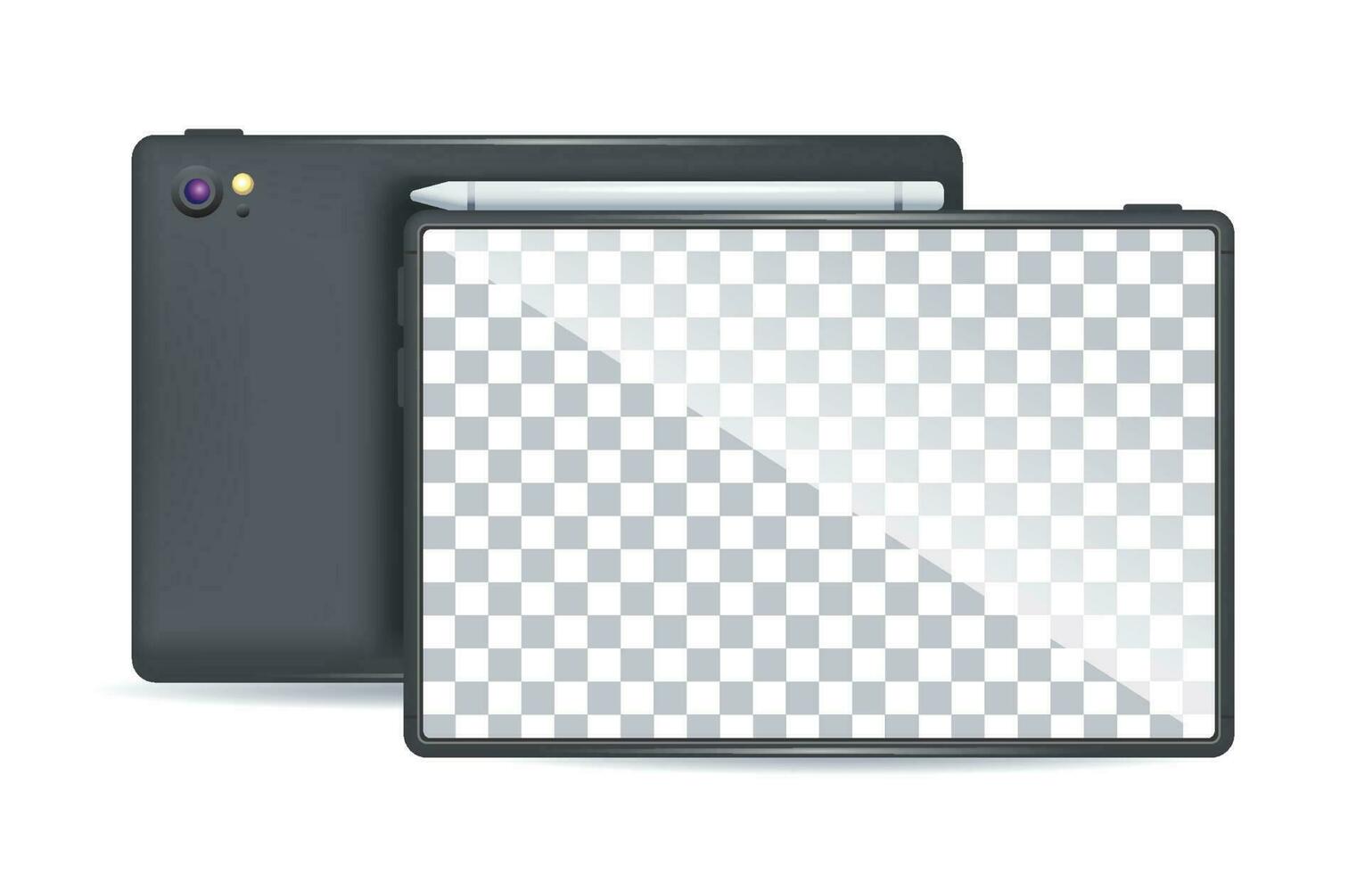 Modern Tablet Black Grey Mockup vector