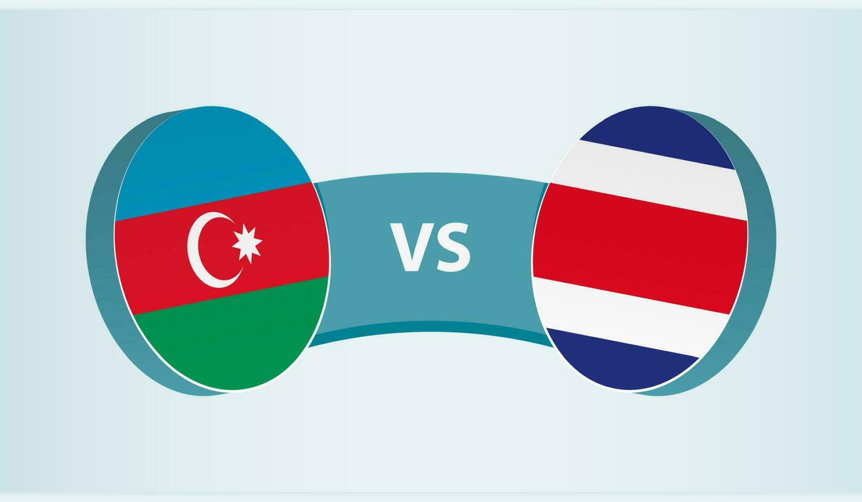 Azerbaijan versus Costa Rica, team sports competition concept. vector