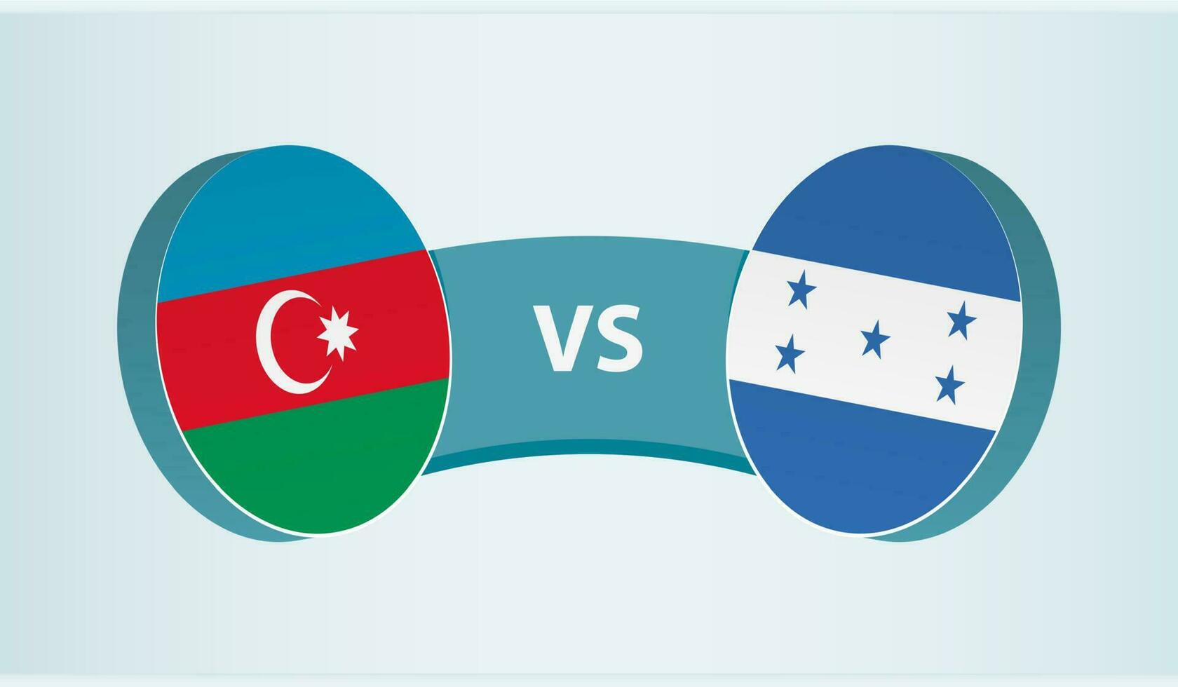 azerbaiyán versus Honduras, equipo Deportes competencia concepto. vector