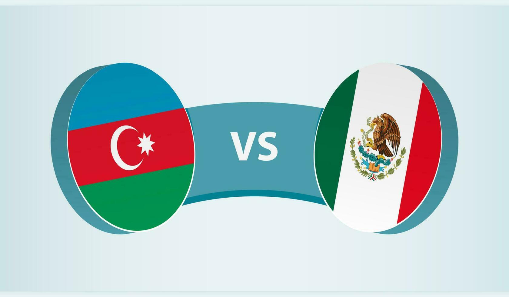 Azerbaijan versus Mexico, team sports competition concept. vector