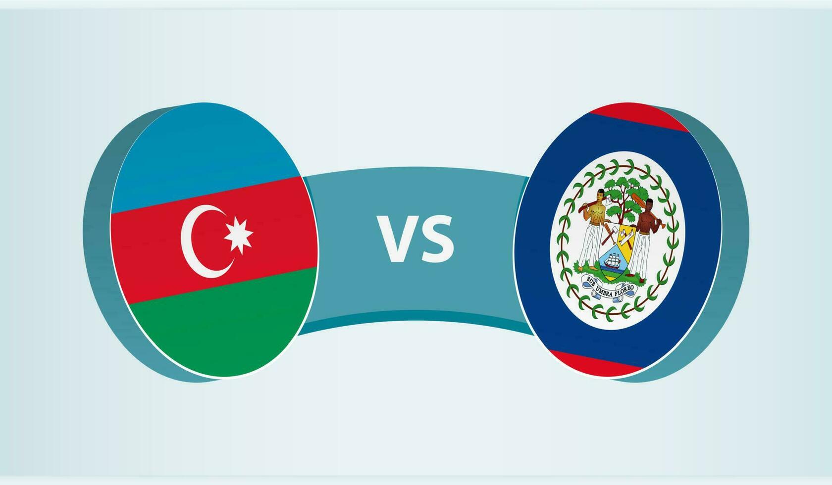 Azerbaijan versus Belize, team sports competition concept. vector