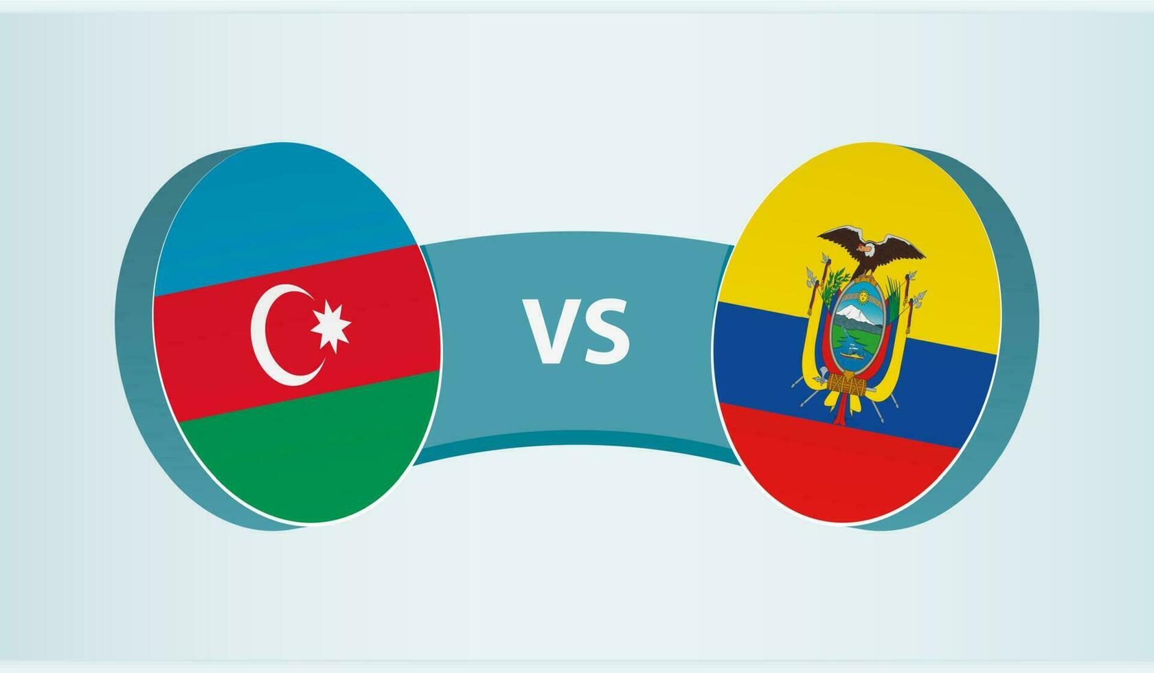 azerbaiyán versus Ecuador, equipo Deportes competencia concepto. vector