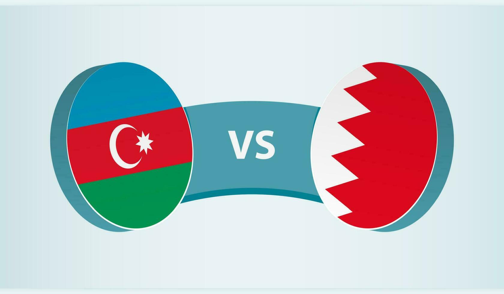 Azerbaijan versus Bahrain, team sports competition concept. vector