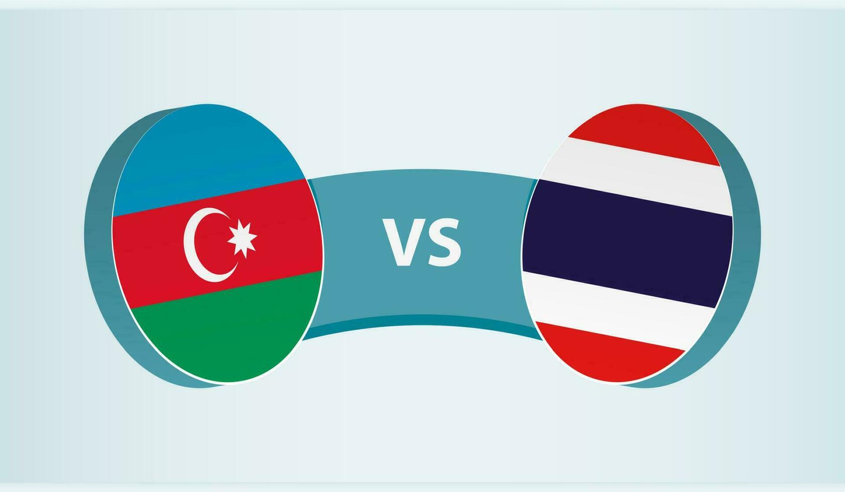 azerbaiyán versus tailandia, equipo Deportes competencia concepto. vector