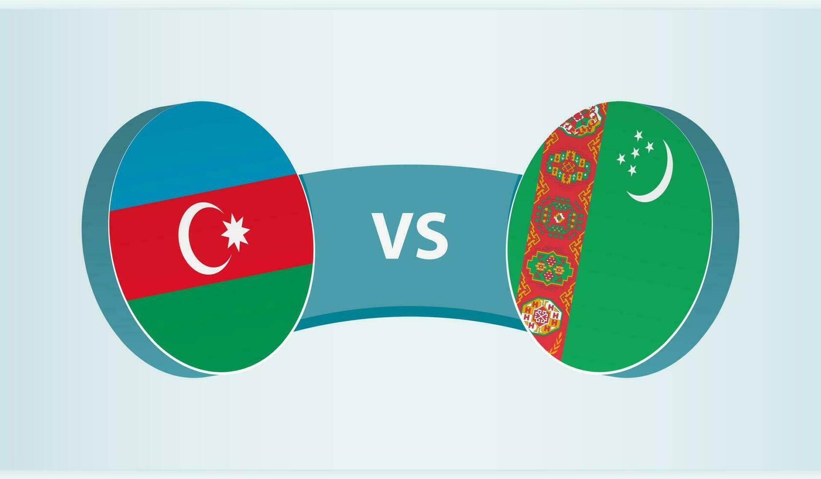 azerbaiyán versus turkmenistán, equipo Deportes competencia concepto. vector