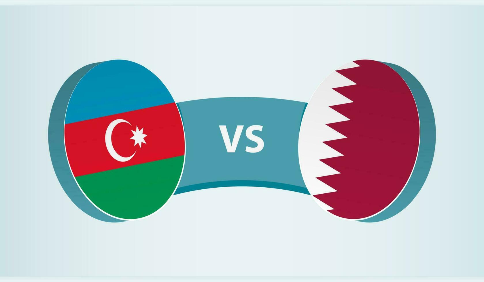 Azerbaijan versus Qatar, team sports competition concept. vector