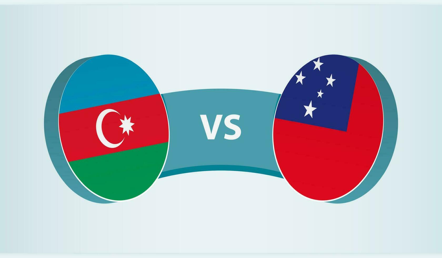Azerbaijan versus Samoa, team sports competition concept. vector