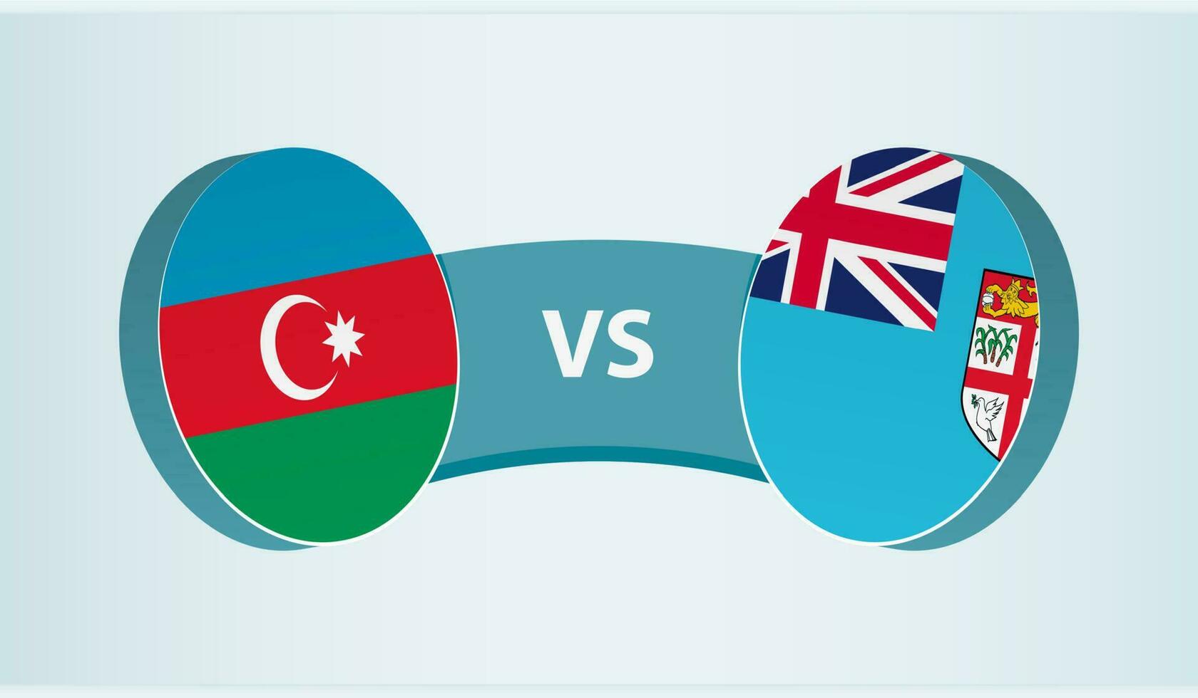Azerbaijan versus Fiji, team sports competition concept. vector