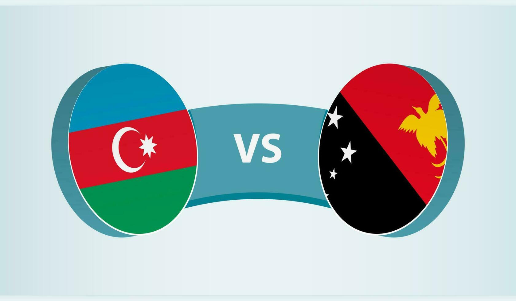 Azerbaijan versus Papua New Guinea, team sports competition concept. vector