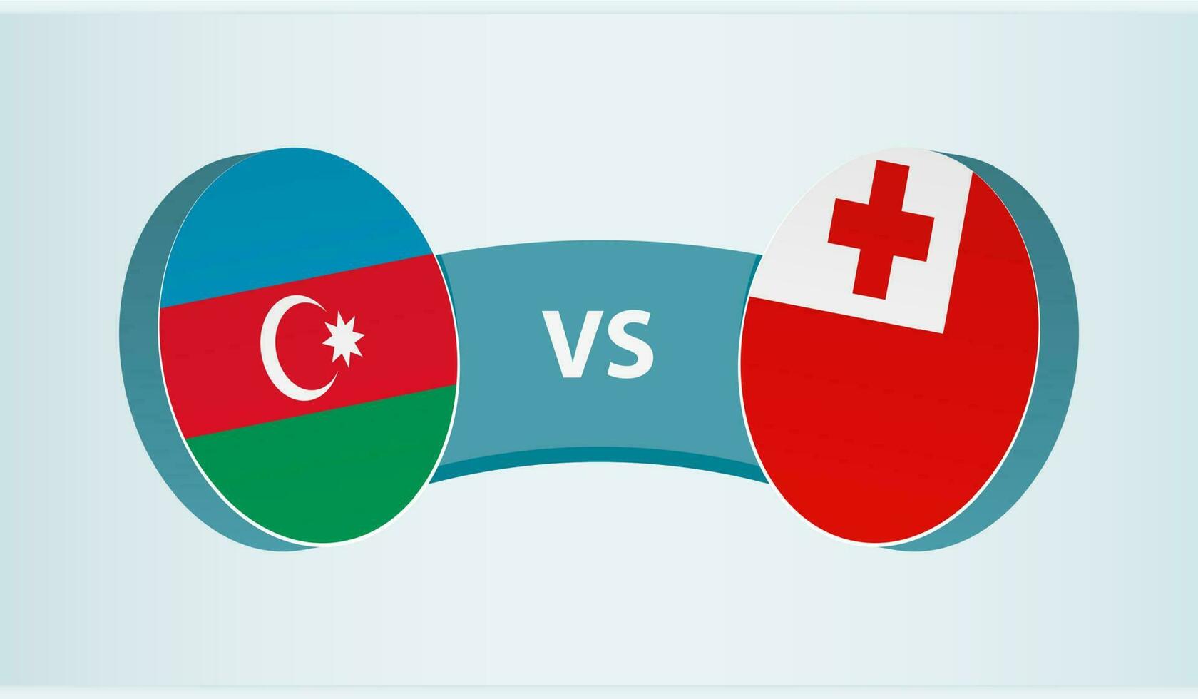Azerbaijan versus Tonga, team sports competition concept. vector