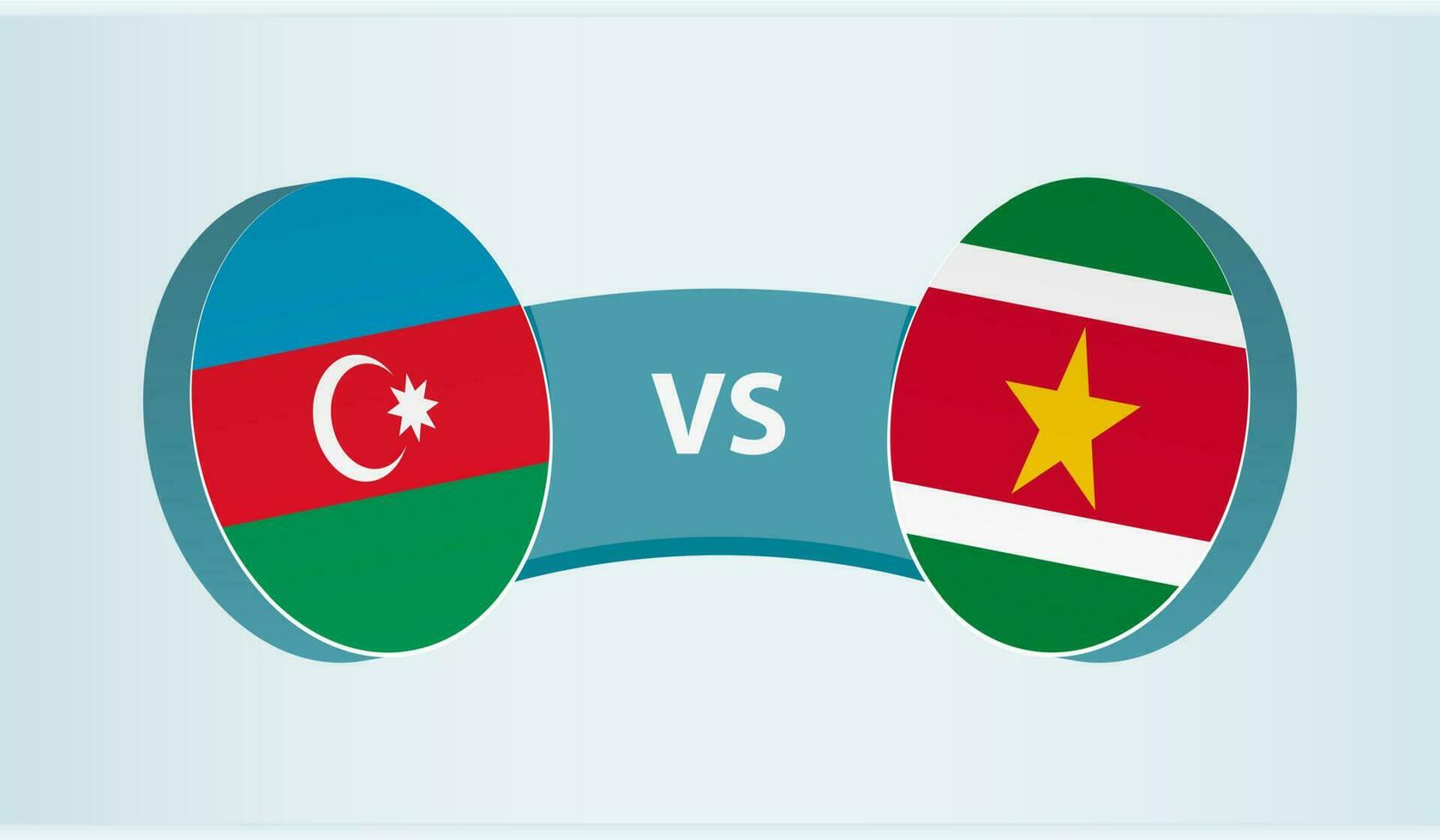 Azerbaijan versus Suriname, team sports competition concept. vector