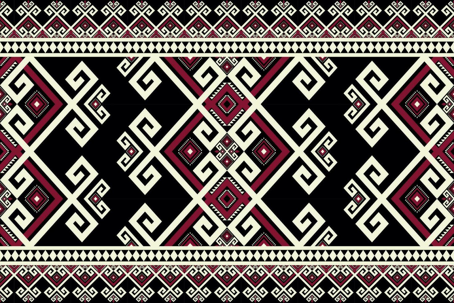 étnico geométrico frontera modelo. azteca tribal geométrico forma sin costura modelo. tradicional étnico modelo utilizar para textil borde, alfombra, alfombra, corredor decorativo, otro hogar decoración elementos vector