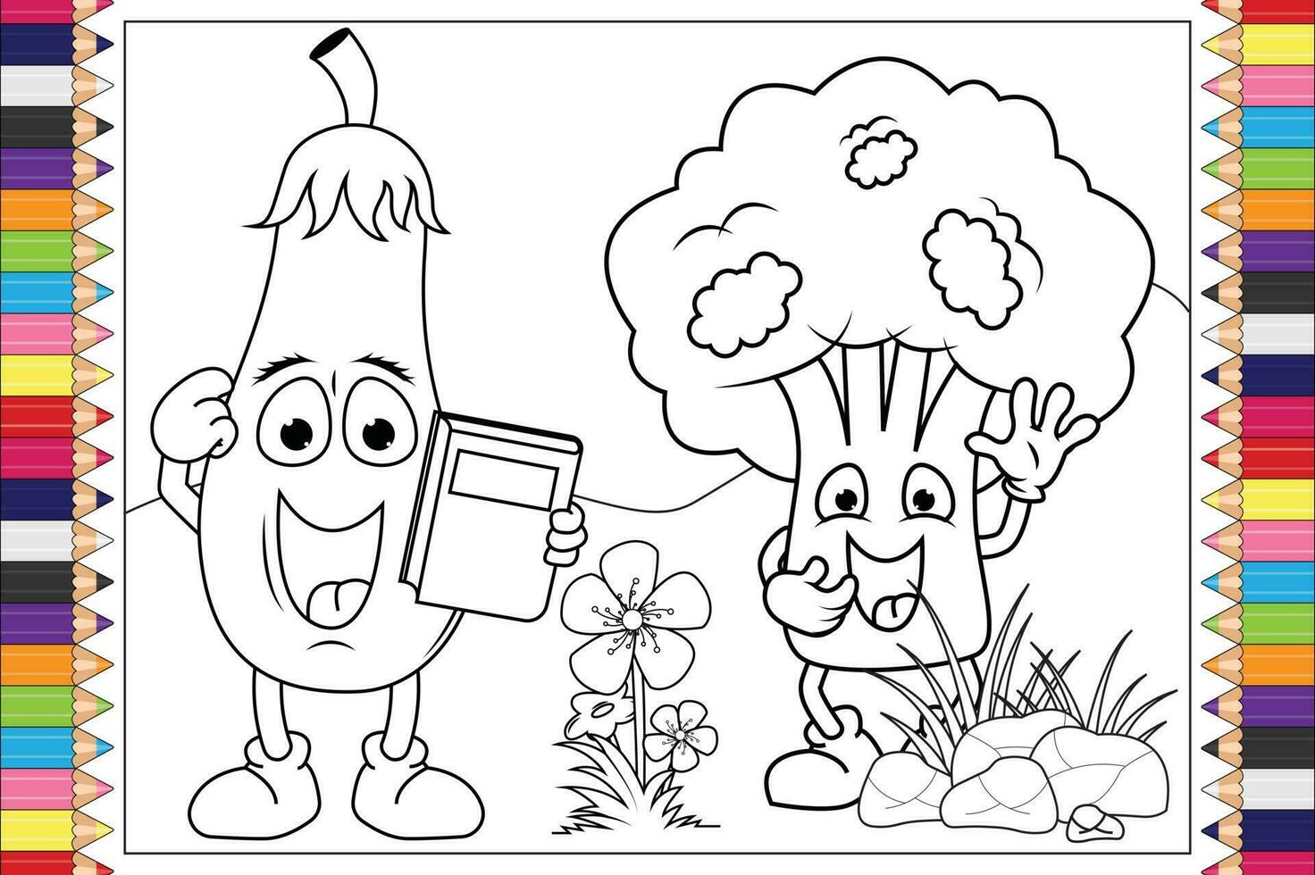 coloring pages for kids graphic vector