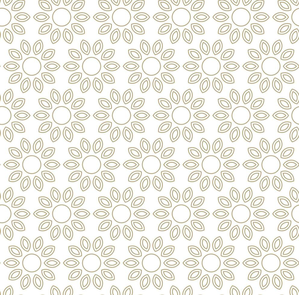 ilustración perfecta de vector moderno. patrón de oro lineal sobre un fondo blanco. patrón ornamental para folletos, impresión, papel tapiz, fondos