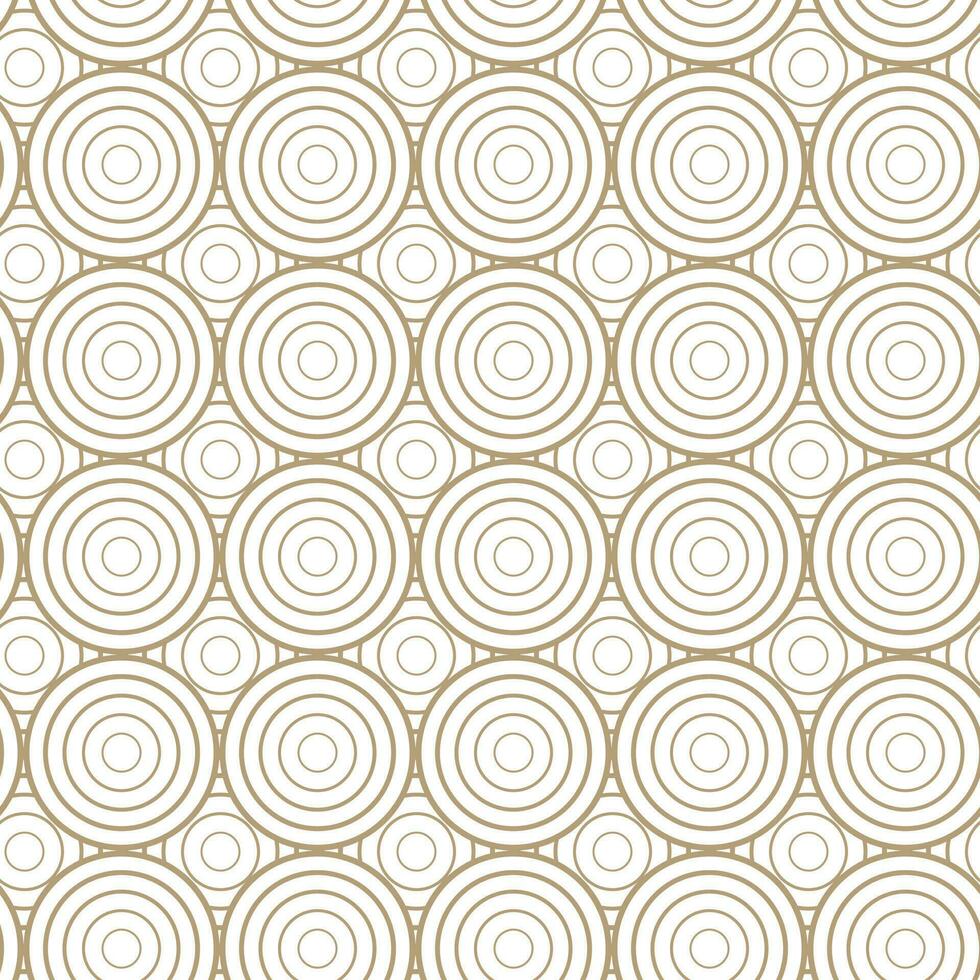 Modern vector seamless illustration. Linear gold pattern on a white background. Ornamental pattern for leaflets, printing, wallpaper, backgrounds
