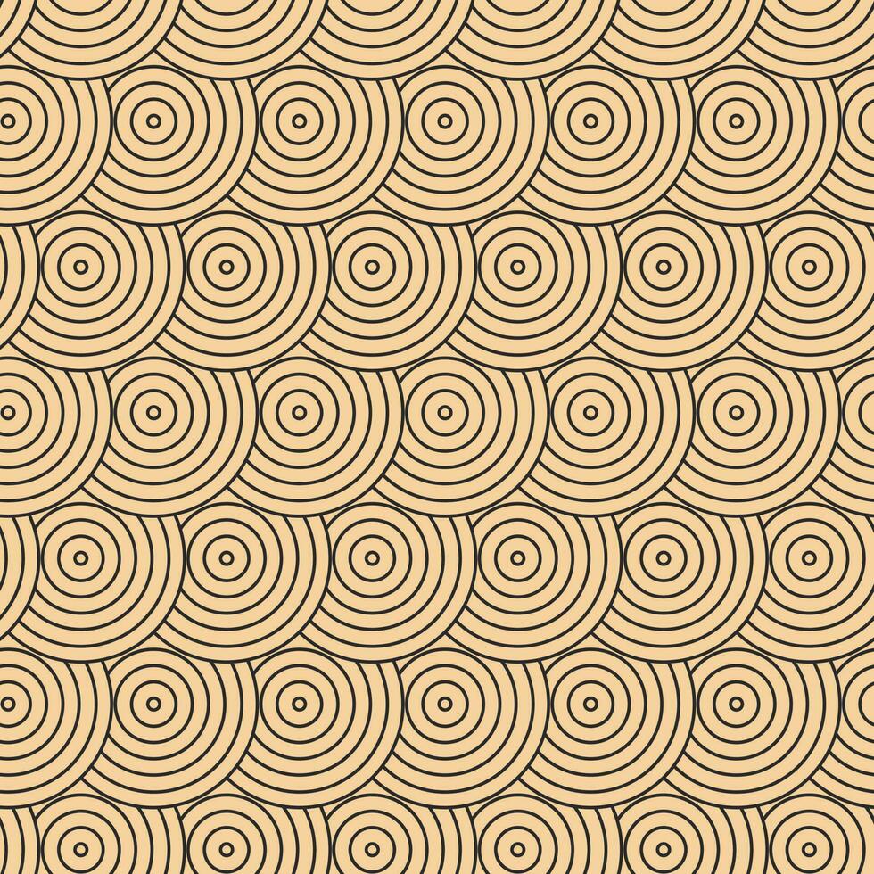 Modern vector pattern in Japanese style. Geometric black patterns on a gold background, circles in the sand. Modern illustrations for wallpapers, flyers, covers, banners, minimalistic ornaments