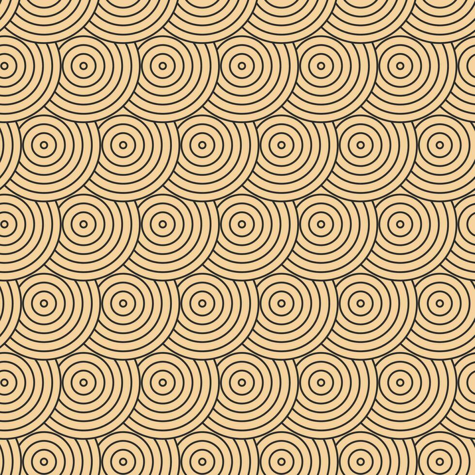 Modern vector pattern in Japanese style. Geometric black patterns on a gold background, circles in the sand. Modern illustrations for wallpapers, flyers, covers, banners, minimalistic ornaments