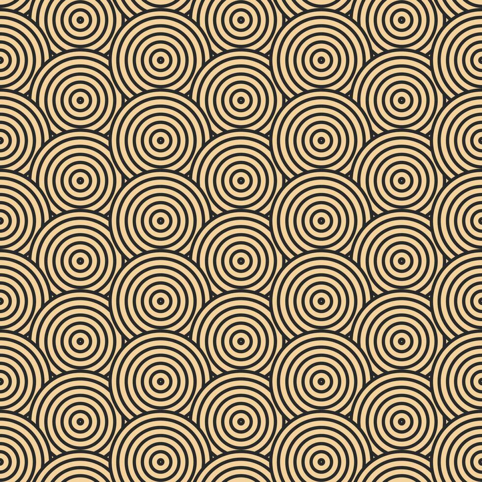 Modern vector pattern in Japanese style. Geometric black patterns on a gold background, circles in the sand. Modern illustrations for wallpapers, flyers, covers, banners, minimalistic ornaments