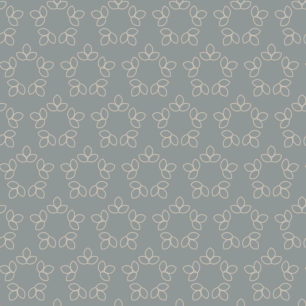 Modern vector seamless illustration. Floral pattern on a gray background. Ornamental pattern for flyers, typography, wallpapers, backgrounds