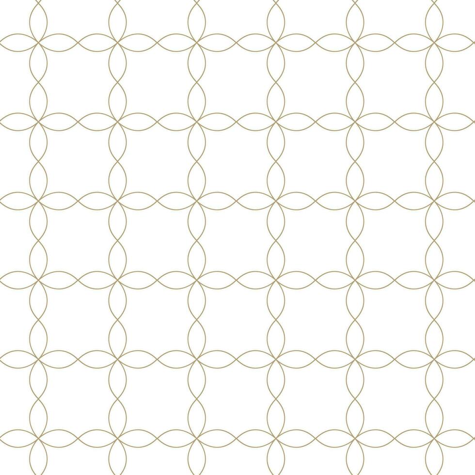 Modern vector seamless illustration. Linear gold pattern on a white background. Ornamental pattern for leaflets, printing, wallpaper, backgrounds
