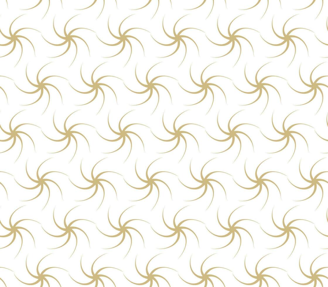 Modern vector seamless illustration. Linear gold pattern on a white background. Ornamental pattern for leaflets, printing, wallpaper, backgrounds
