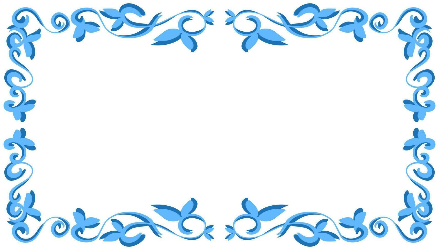 Blue abstract frame background illustration vector