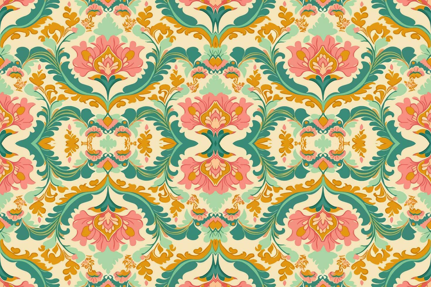 ikat pequeño floral sin costura modelo pastel antecedentes. resumen gráfico línea moderno elegante mínimo Clásico retro estilo. diseño para tela textura textil impresión Arte antecedentes fondo de pantalla loseta fondo. vector