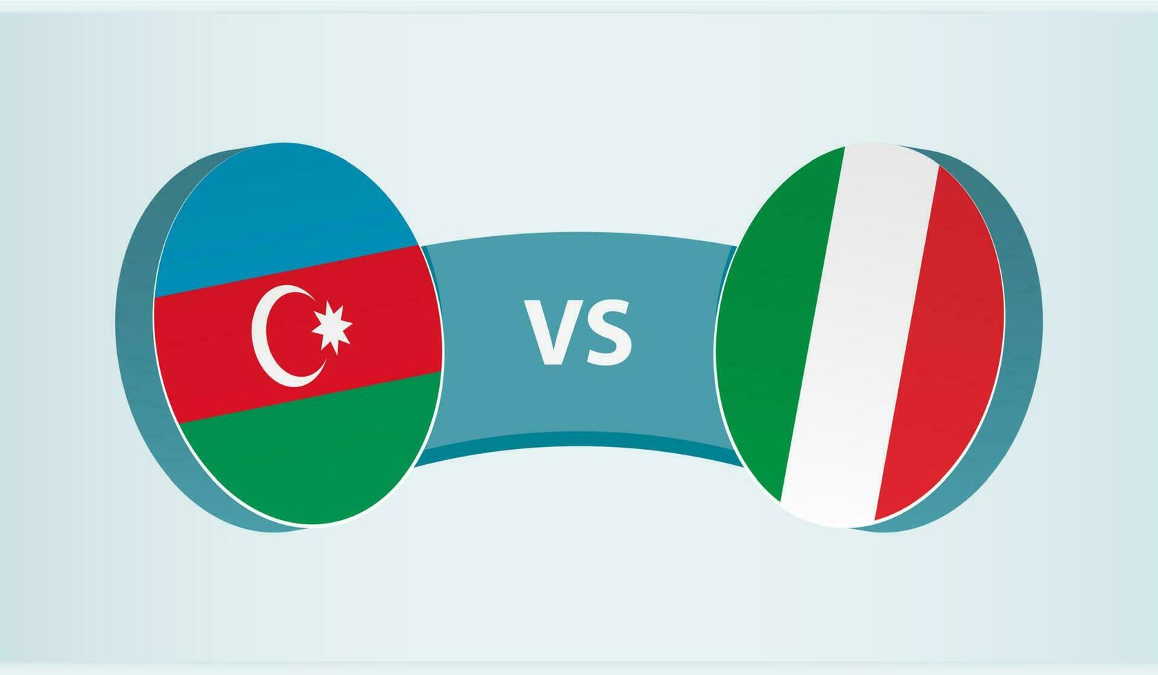 Azerbaijan versus Italy, team sports competition concept. vector