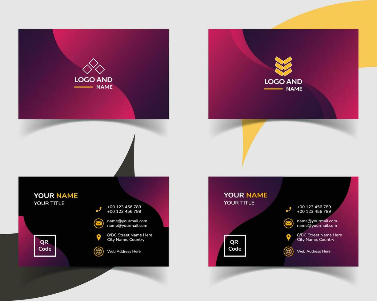 Modern Corporate Business Card Template Design. vector