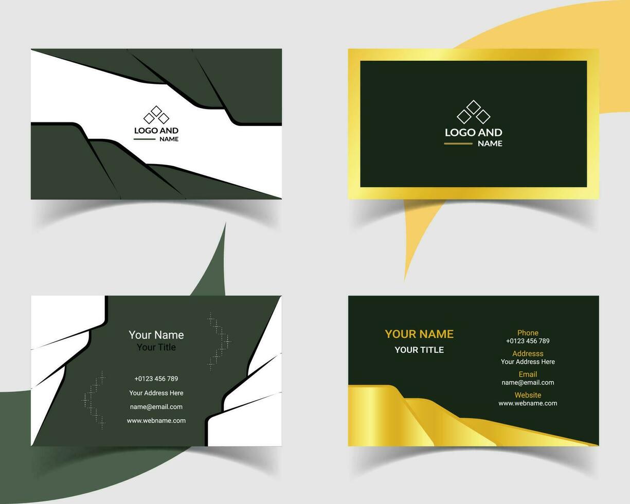 Modern Corporate Business Card Template Design. vector