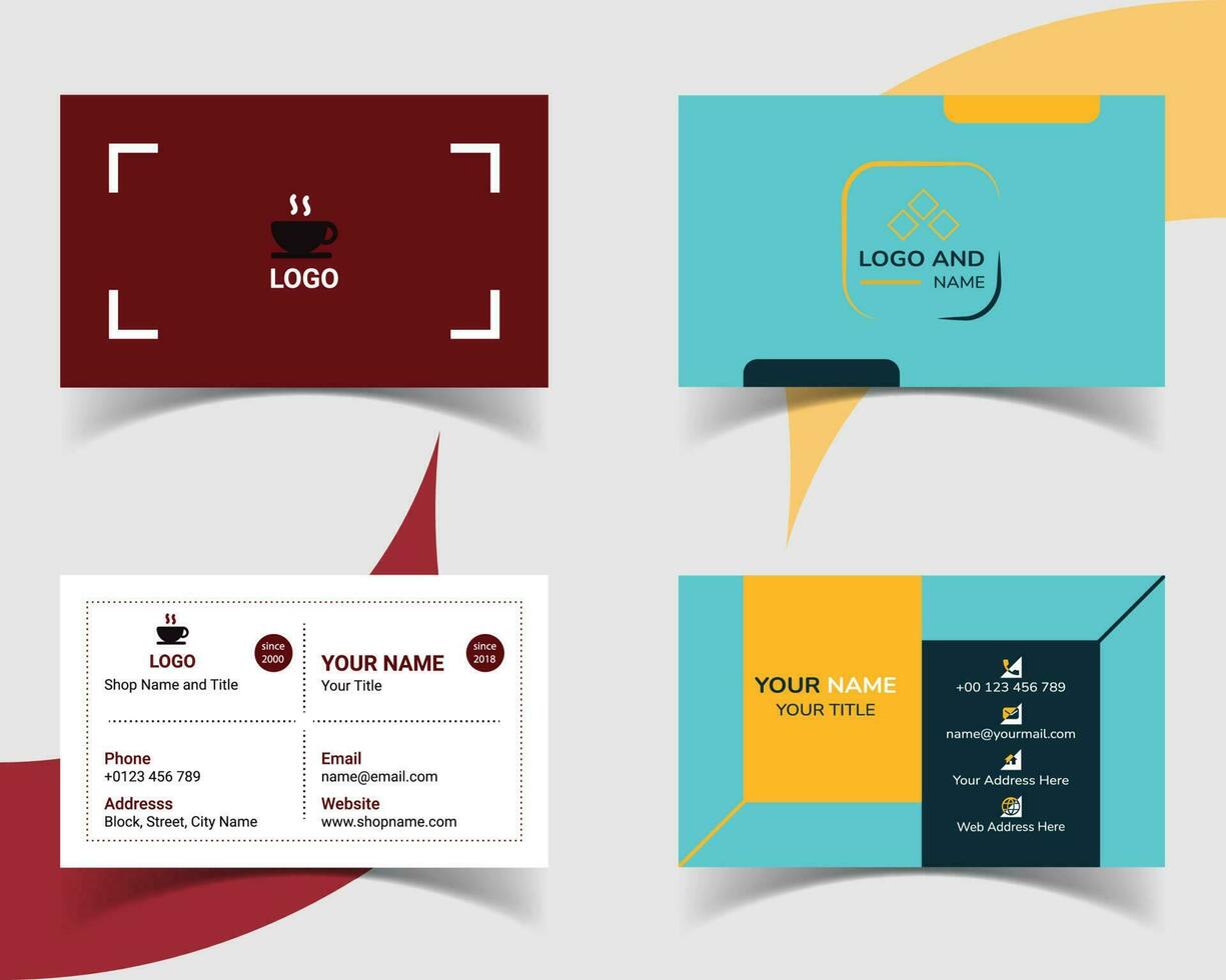 Modern Corporate Business Card Template Design. vector