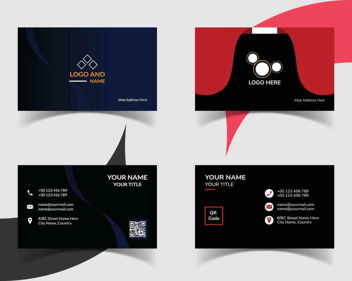 Modern Corporate Business Card Template Design. vector