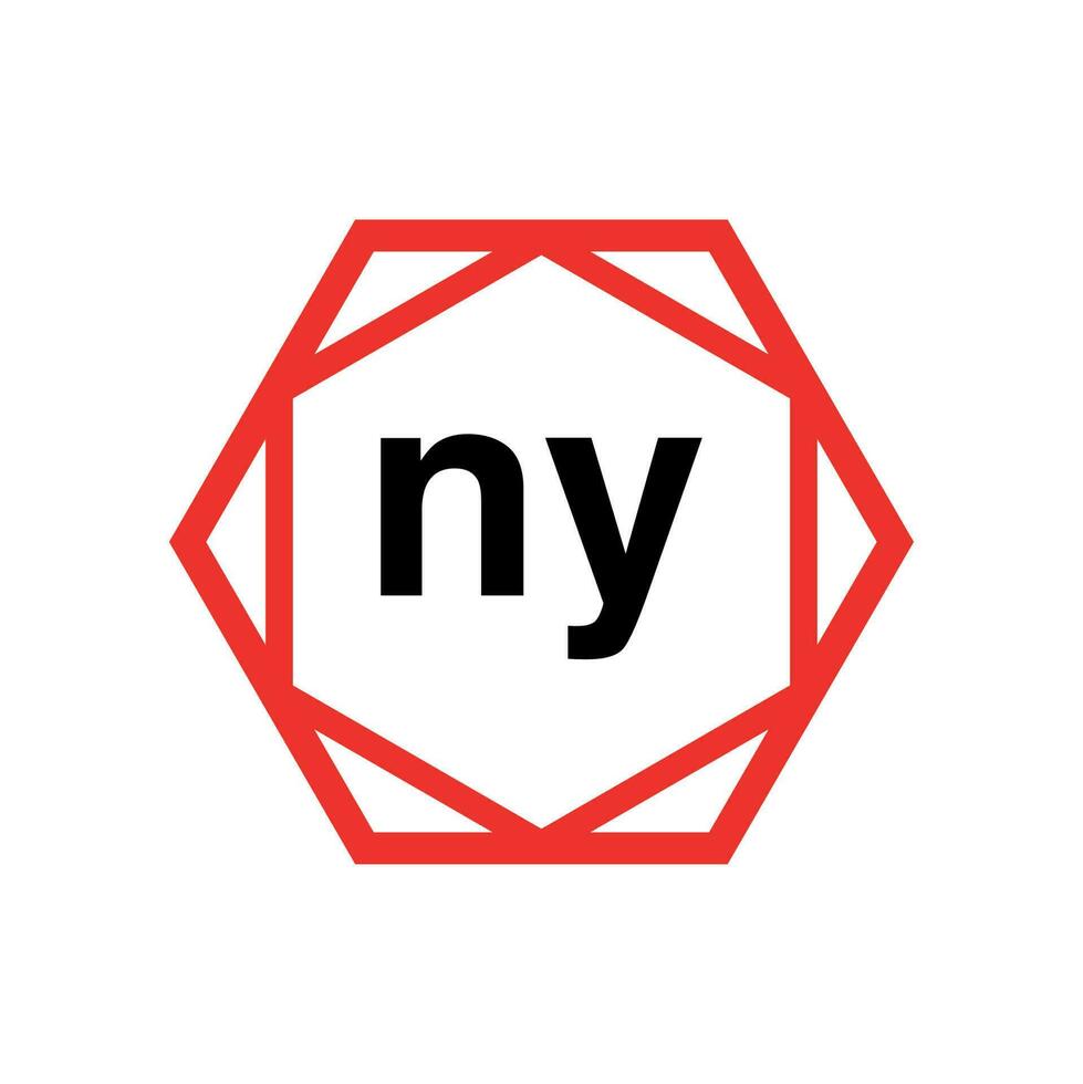 NY company name initial letters icon. NY monogram. vector