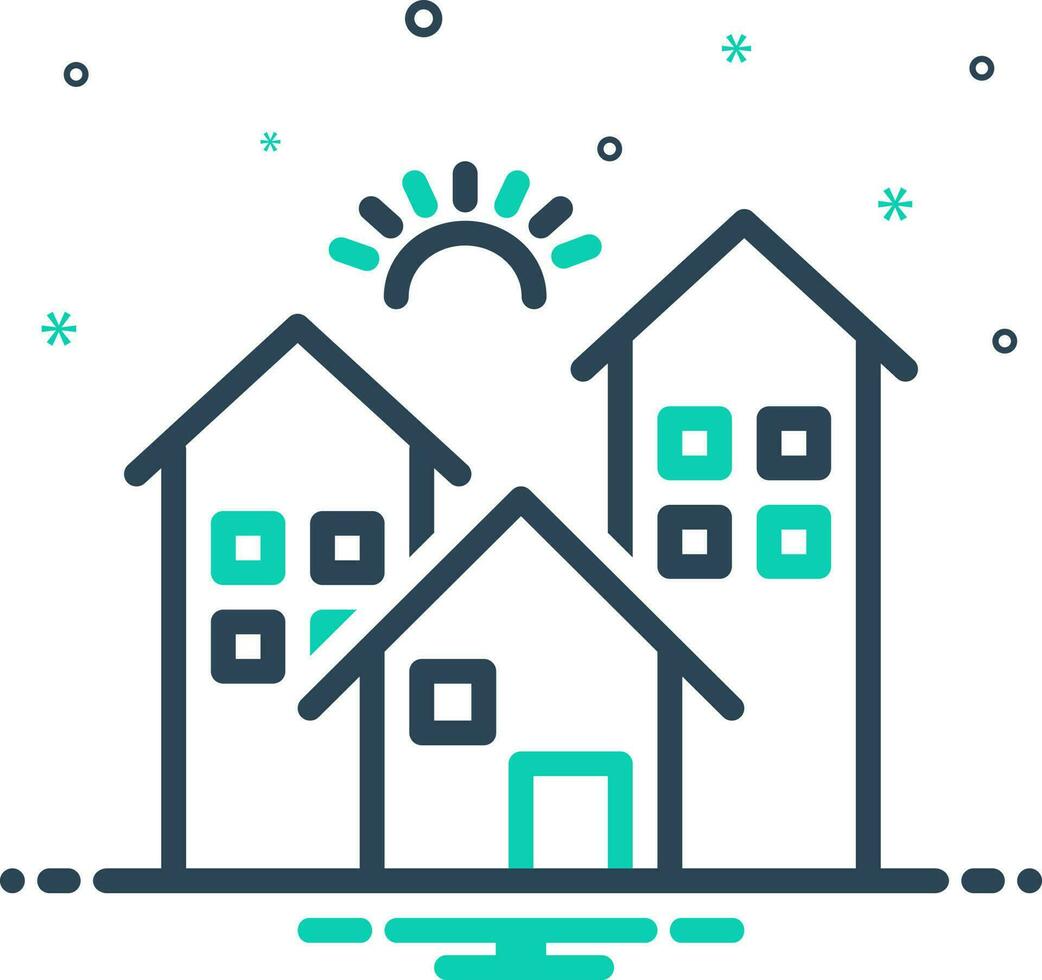 mix icon for properties vector