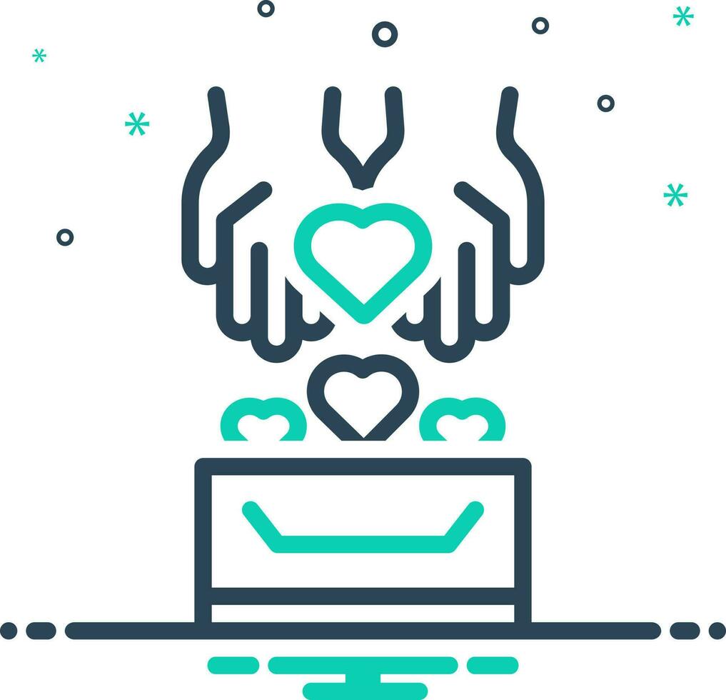 mix icon for donation vector