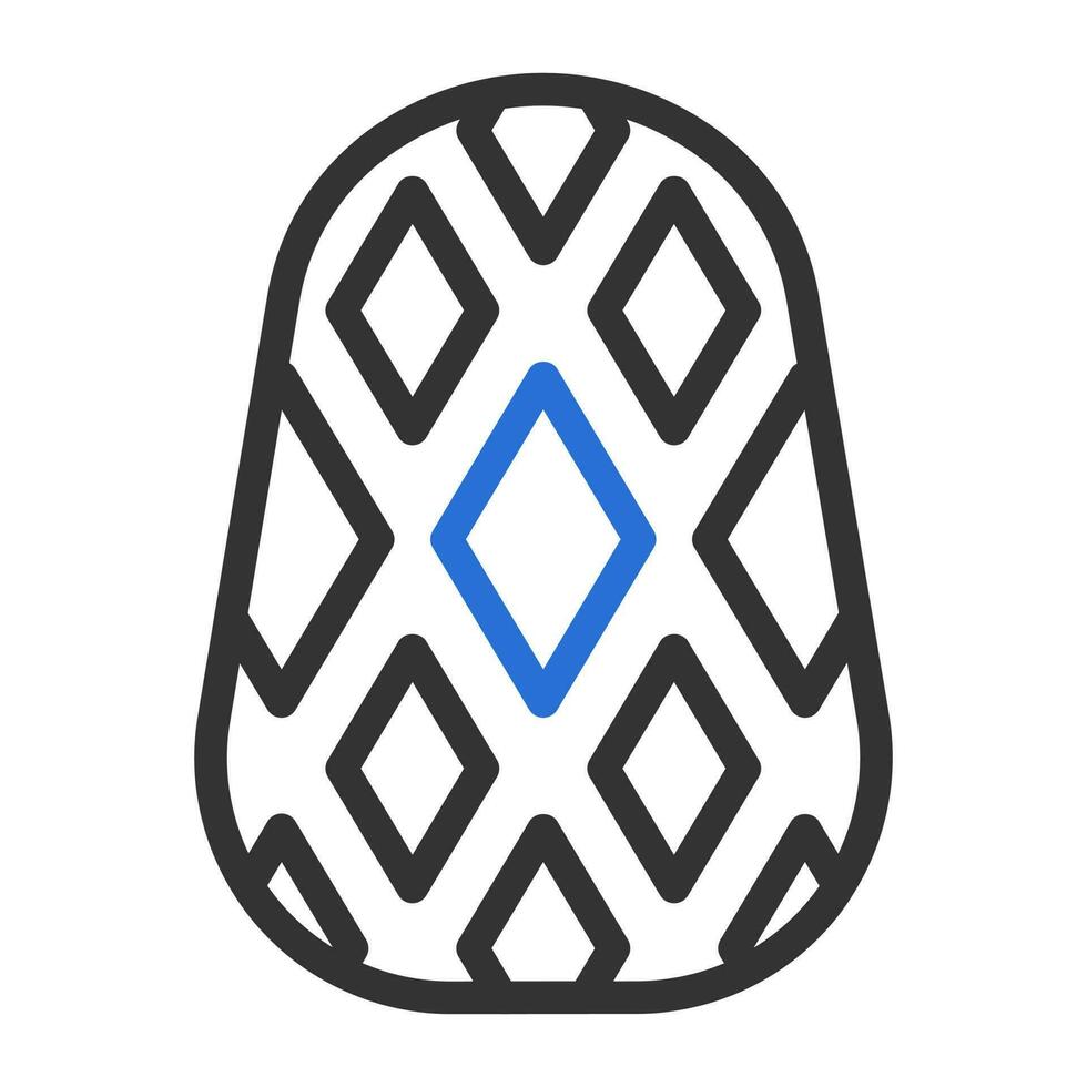 egg icon duocolor grey blue colour easter symbol illustration. vector