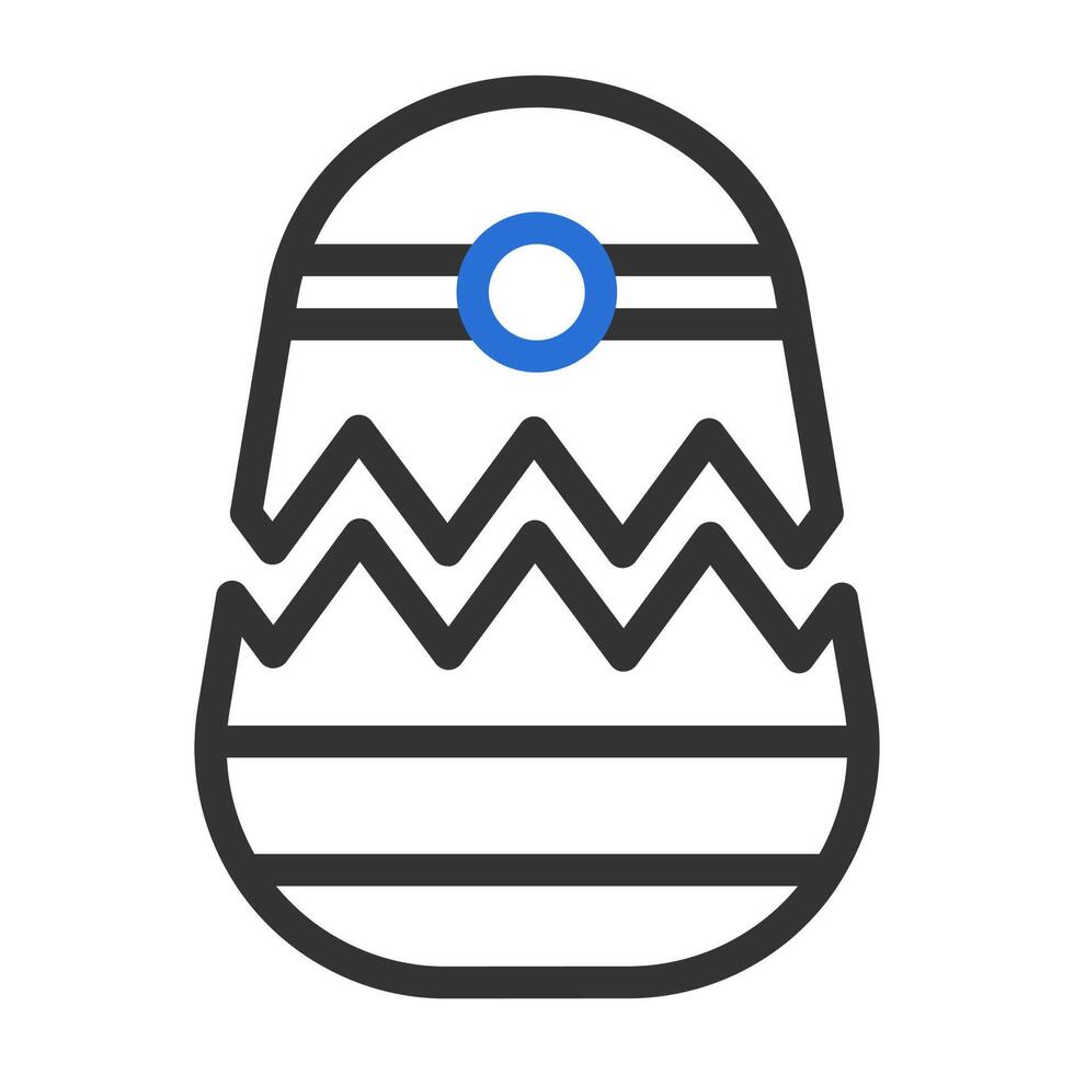 egg icon duocolor grey blue colour easter symbol illustration. vector